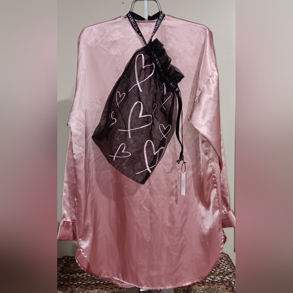 Victoria's Secret Vintage Gold Label Pink Nightgown Sz P/S See Pics flaws - Picture 3 of 12